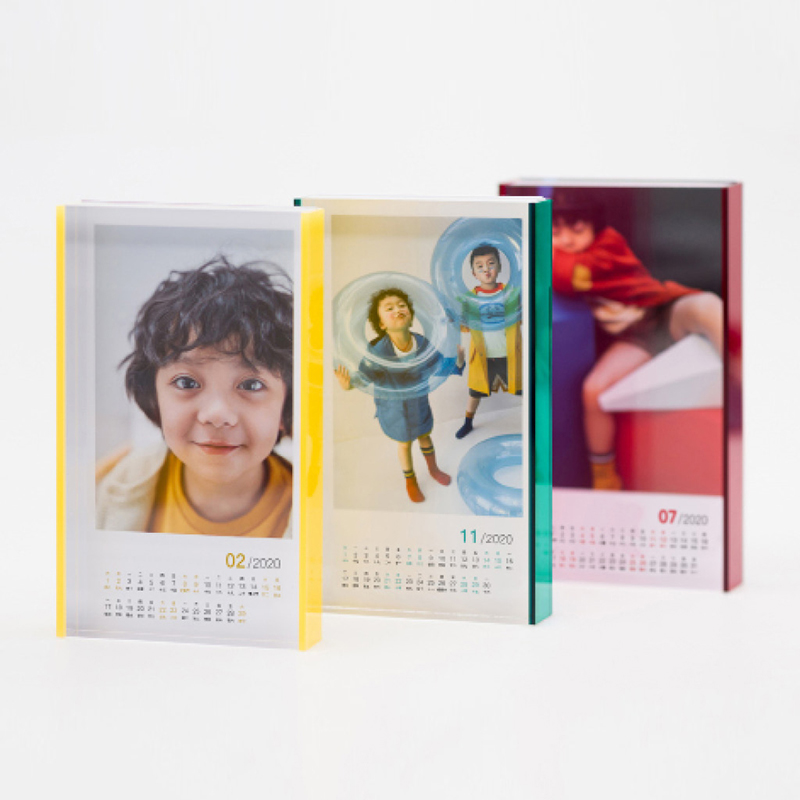 Calendar ins wind custom acrylic 2021 new creative photo desk calendar diy year desktop photo album ornaments custom