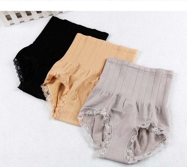 Mô hình bùng nổ liền mạch quần lưng cao eo Nhật Bản thế hệ hip ren làm đẹp quần lót an toàn xà cạp quần lót eo cao định hình