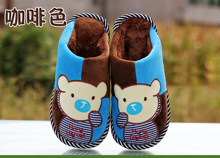 Pantoufles enfants en suède pour hiver - semelle caoutchouc - Ref 1009195 Image 12