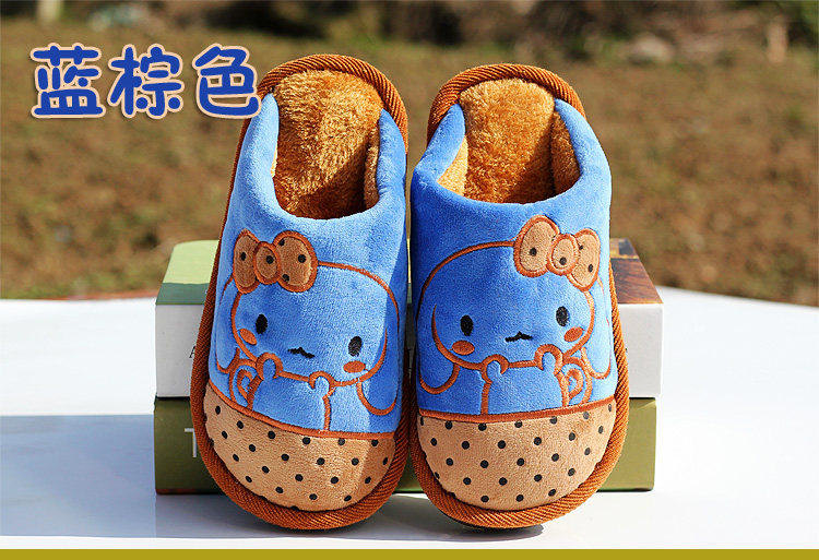 Pantoufles enfants en suède pour hiver - semelle caoutchouc - Ref 1009195 Image 19