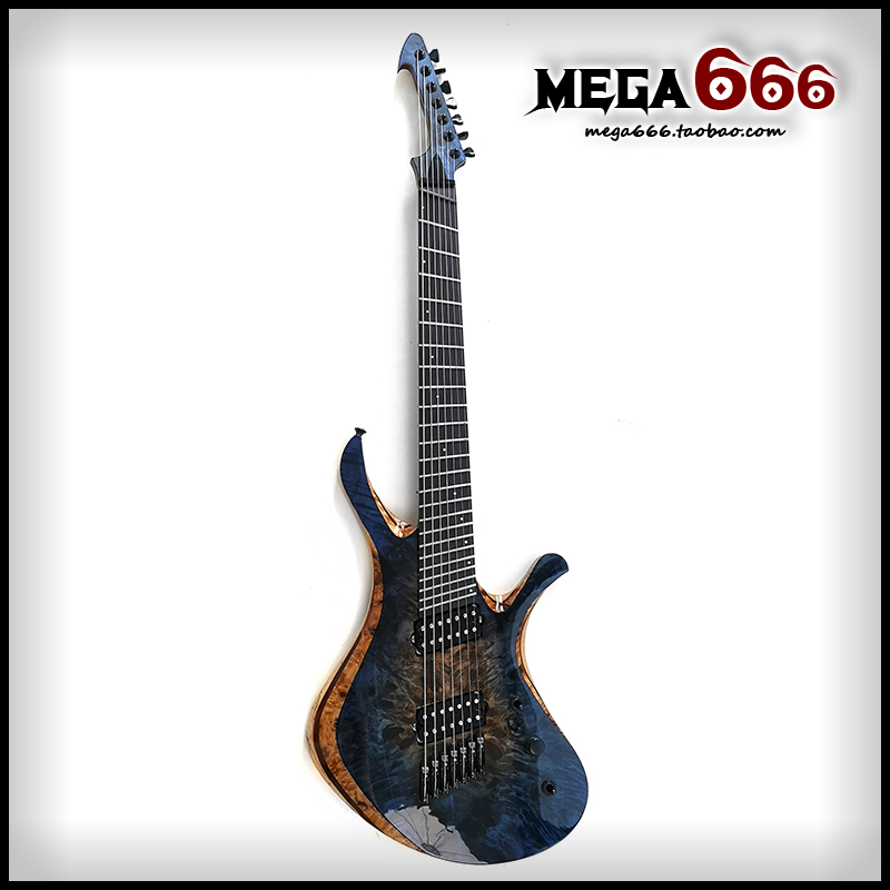 (mega666) Polish Handmade Skervesen Swan 7 FF Fan 7 string Electric Guitar