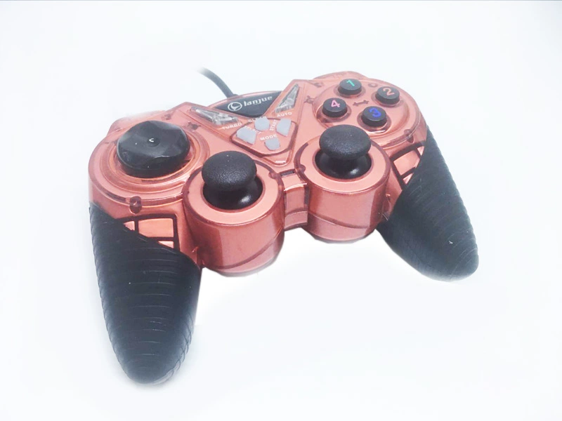 Miễn phí vận chuyển Lanjue USB gamepad Trò chơi cá nhân xử lý đơn với rung máy tính xách tay gamepad - Người điều khiển trò chơi