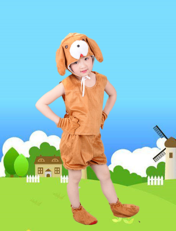 Ngày thiếu nhi Phim hoạt hình Puppy Show Quần áo Kịch Dance Dance Dance Dog Dog Animal Dress Dance Trang phục quần áo bé trai 1 tuổi
