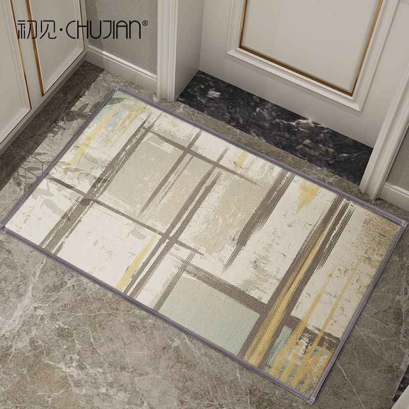 Modern simple entrance door floor mat into the door carpet living room bedroom bathroom water absorption resistant dirty non-slip foot pads