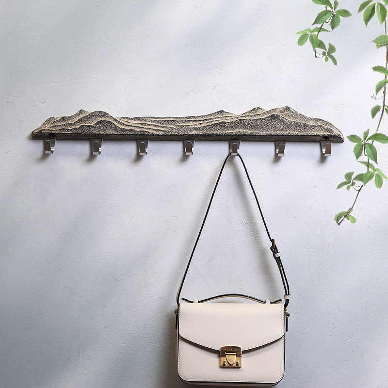 New Chinese towels Hook Bathroom Makeup room after door hanging clothes hookup hood Hood Pendant Art Creative Hanging Clothes Hanger Zen