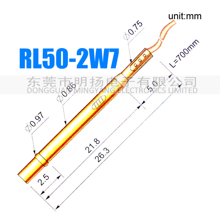 Warboom RL50-2W7 diameter 0 86mm probe needle cover test needle sleeve syringe with wire syringe
