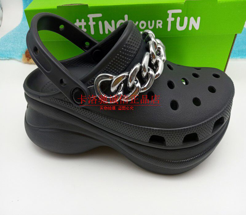 2020 new retro Kroger BAE muffin thick bottom anti-increase slip beach hole women's sandals 206302