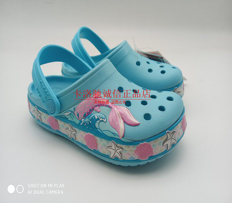 Summer sandslippers cross new fun academy excavator Mermaid boys and girls outdoor anti-slip beach hole shoes