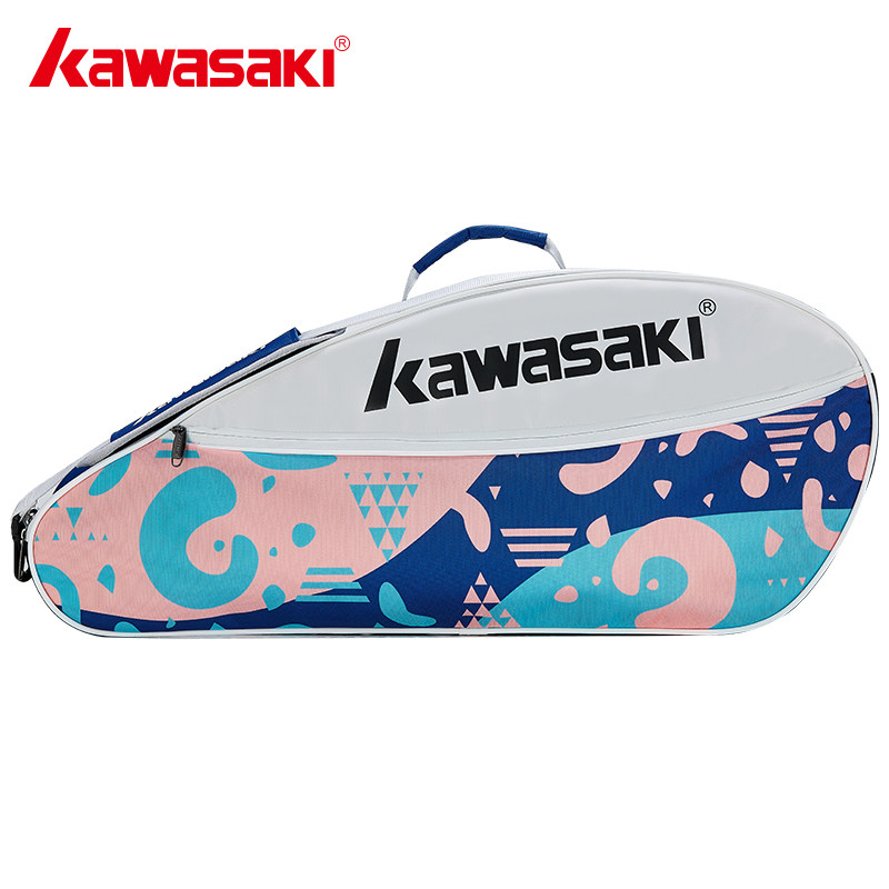KAWASAKI Kawasaki badminton bag men's and women's sports single shoulder bag 3 pack large capacity net feather dual use