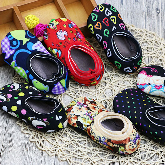 Spring-autumn-thin children's floor socks baby anti-slip learning step shoes parent-child early education shoe cover winter baby socks amusement park shoes