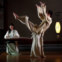 Sui Song) Original Song mens clothing) Literary life Hanfu) Natural cotton and linen) Small sleeves and big hakama Chinese Daily