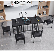 Tea table and chair combination office tea table simple modern Chinese kung fu tea table tea set set all-in-one fire stone