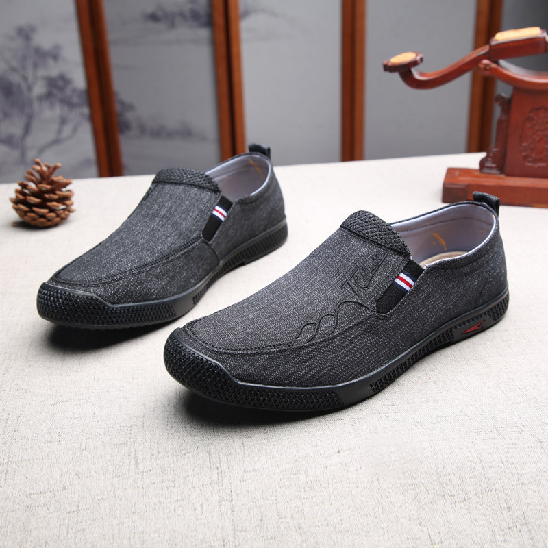 Taiheyuan old Beijing men's flagship store official spring mid-aged soft sole breathable casual slip-on daddy shoes