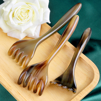 Horn five-claw scalp massage comb head meridian comb hair therapy tool scraping and scratching tool long-arm health comb