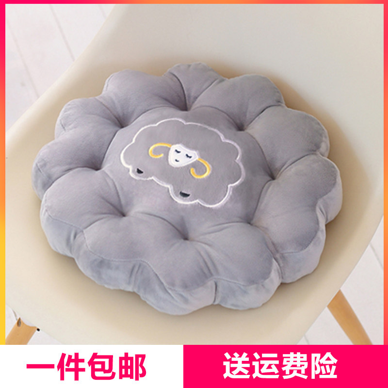 Flower round thickened stool butt cushion dining chair cushion stool office chair seat cushion student car heightening