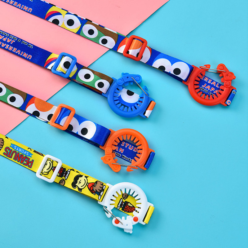 Beverage bottle holding baby bag Water bottle Mineral water bottle buckle Cartoon lanyard Portable back water oblique cross broadband lanyard lanyard