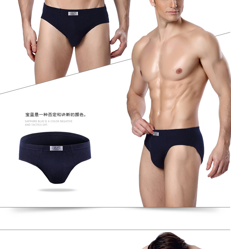 Quần lót nam Langsha mùa hè 4 chất liệu cotton U lồi gợi cảm thoải mái Quần short nam 100% cotton quần sịp nam muji