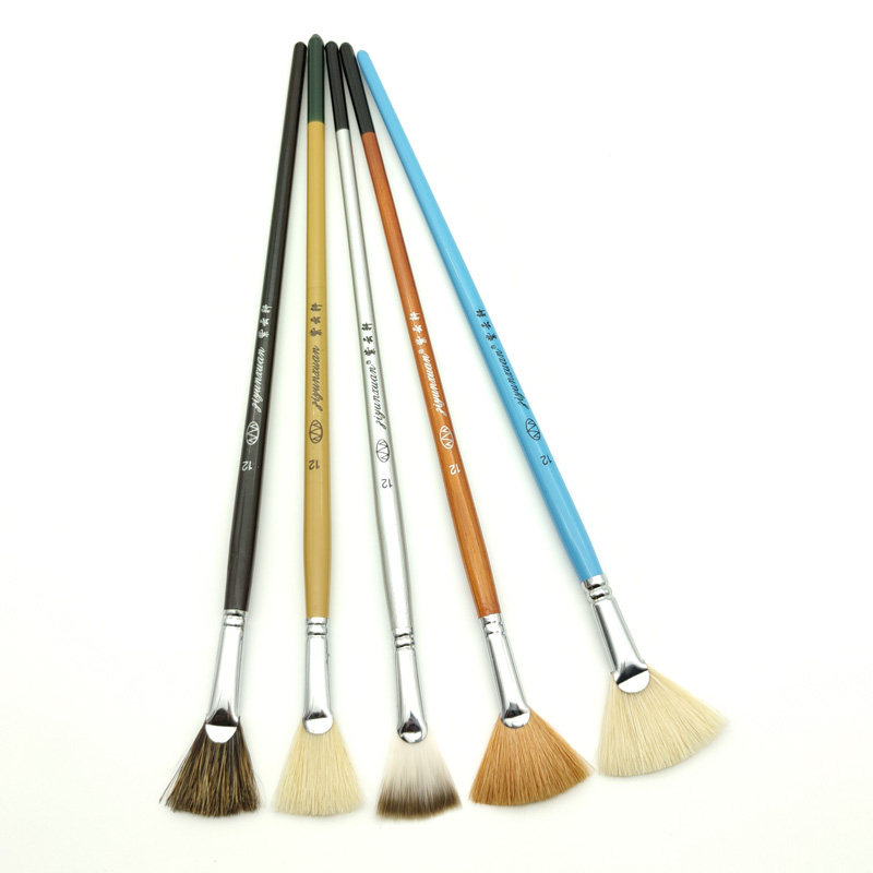 6 long pole pig mane fan brush wild boar mane tail nylon wolf mpropylene water powder propylene oil paintbrush