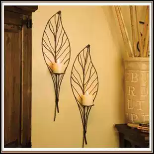 European creative fashion wrought wrought wrought iron wall decoration candle holder wrought decoration wrought wedding props