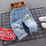 Детские джинсы для мальчиков для раннего возраста, штаны, осенние, детская одежда, 1 лет, в западном стиле