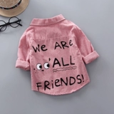 Осенняя детская рубашка для мальчиков, в корейском стиле, детская одежда