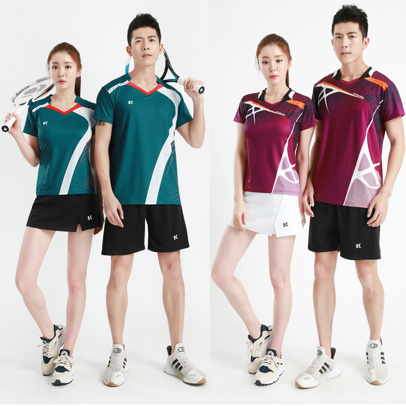 Badminton suit Couple Short sleeve dry sportswear table tennis suit tennis match training suit volleyball shirt