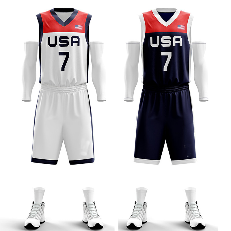 2021 Team USA Basketball Suits Women's National Team Jersey Kids Basketball Training Suits Customized Match Team Uniforms