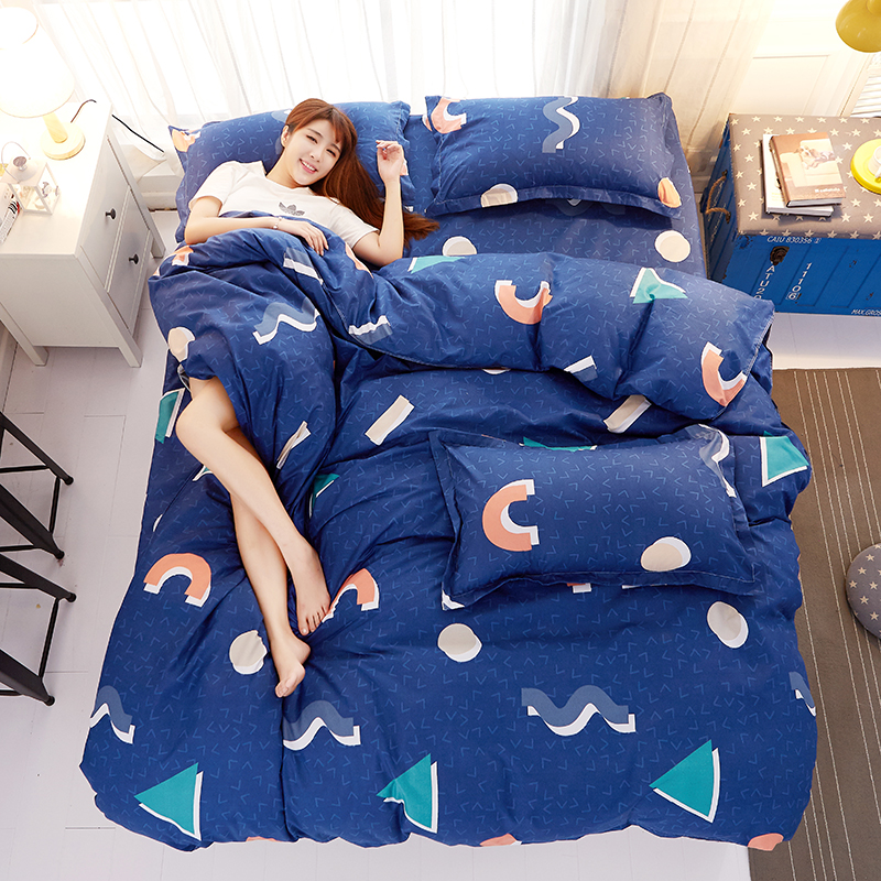 Độc thân mảnh vải bông phim hoạt hình 1,5m giường đôi ký túc xá cho trẻ em 1,2 / 1,8 m tấm bông - Khăn trải giường drap giường everon