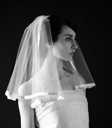 Ribbon head yarn wrap side head yarn Short-style head yarn Korean bridal head yarn Domestic use select milky white