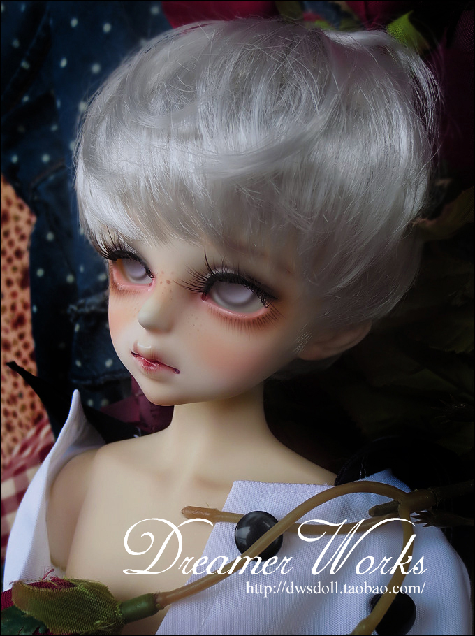BJD SD 3 points 4 points 6 points wig hair imitation mohair Ea level short hair silver gray 1 61 41 3