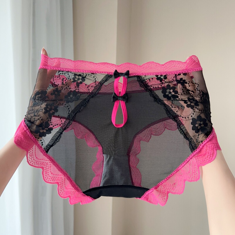 【 45-100kg 】New Style Pure and Sexy Plus-Size Women's Lace Panties, Hollow-Out, Full Coverage, Soft Underwear for Women