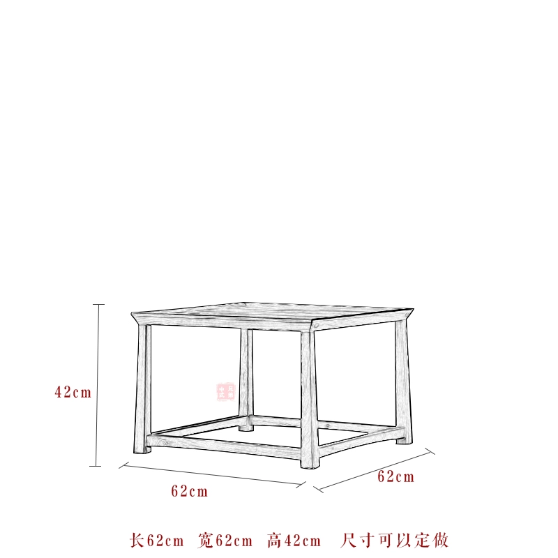 Old Elm bàn cà phê thiết kế sáng tạo đồ nội thất đăng nhập bàn cà phê phòng khách gỗ rắn bàn trà bên một toàn bộ bàn vuông nhỏ