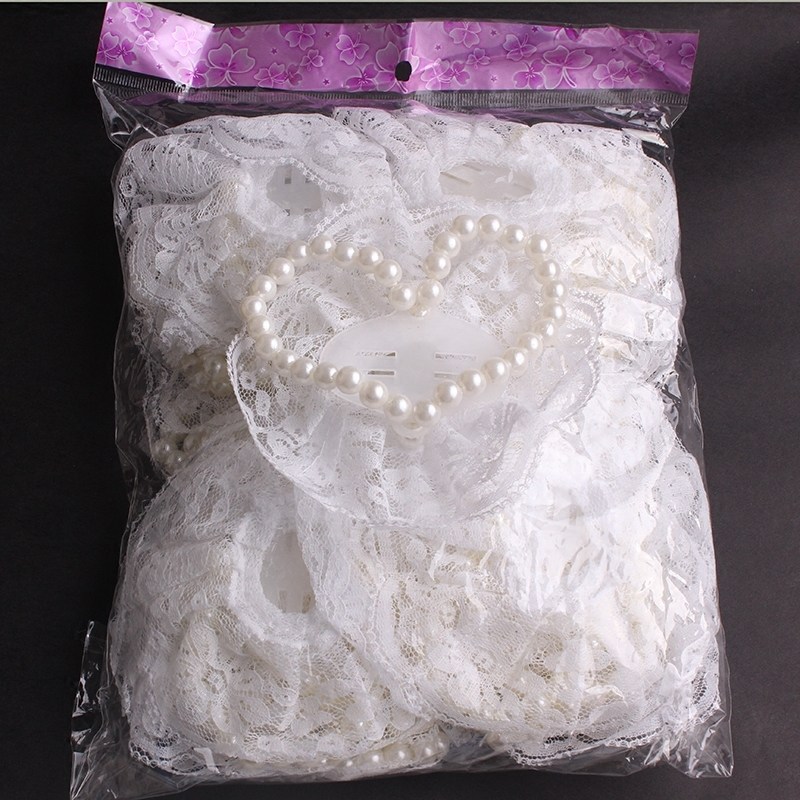 Hui Win Bride Wrist Flower Bridesmaid Sister Group Hand Flower Bracelet Pearl Lace Lace Corsage Wedding Supplies