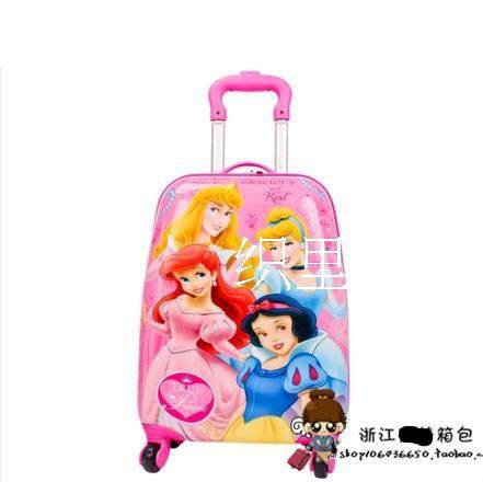 ງາມກາຕູນ Princess girl luggage children's trolley suitcase 18-inch universal wheel suitcase