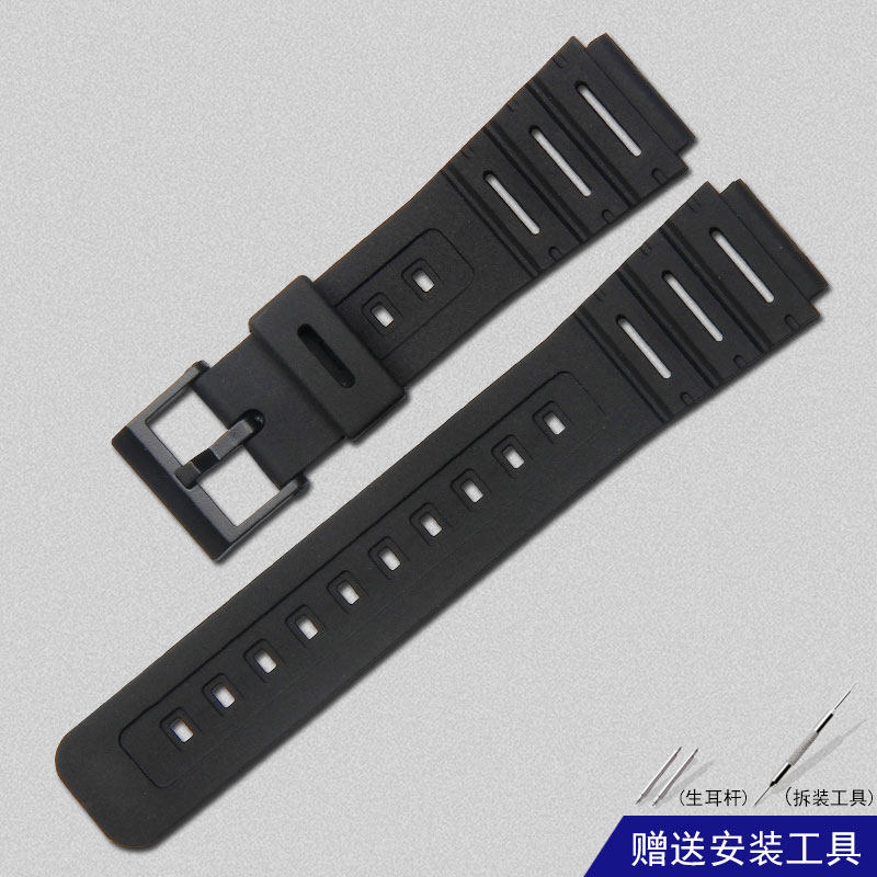 Resin rubber belt replaced CASIOCA-53W watch band calculator with a caveat 20mm