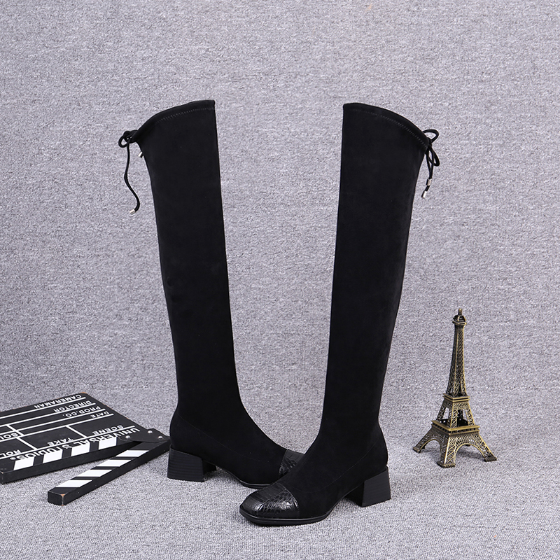 Decode and clean up : Do not change knee boots leather and lean lean head and boots with long boots