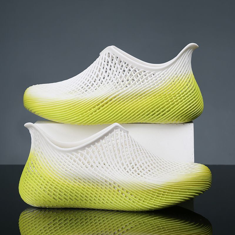 3D Printed Shoes Concept Shoes Outdoor Slip-On Sneakers Men's Summer White New Casual Sandals Couple Mesh Shoes