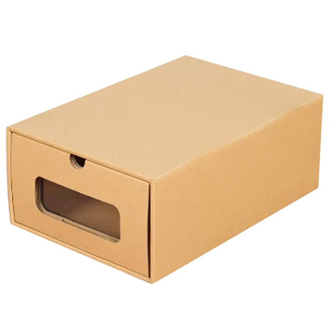 Kraft paper shoe box AJ storage box drawer-type shoe cabinets boots storage artifact trunk carton shoe box transparent