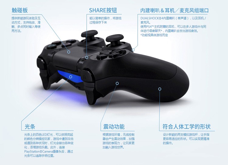 PS4 mới xử lý slim / pro Bluetooth không dây rung ăn gà điều khiển trò chơi điện thoại di động pc máy tính hơi nước - Người điều khiển trò chơi tay cầm chơi game ps4