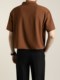 Polo shirt men's summer casual Korean style business light mature style high-end solid color loose lapel short-sleeved T-shirt for men
