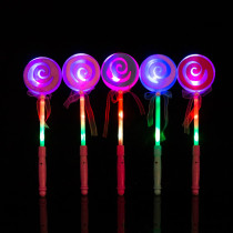 Light-emitting lollipop magic wand flash fairy bar childrens toys led ribbon lollipop stalls hot sale