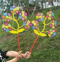 Fortune tree windmill diy handmade colorful plastic sunflower windmill stall source kindergarten Park