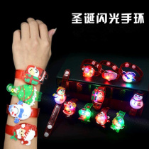 Christmas soft glue LED flash watch with cartoon Santa Claus bracelet cartoon glowing bracelet childrens toys