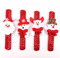 Christmas pat circle Childrens small gift Sequin pop circle bracelet Luminous Christmas Decorations Kindergarten toys