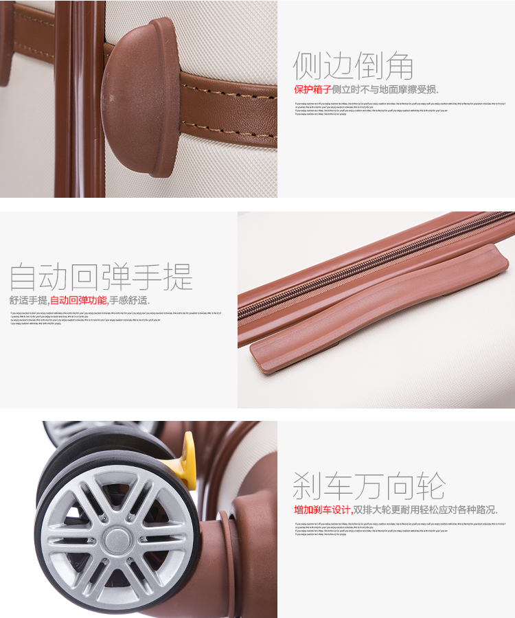Retro xe đẩy trường hợp vali bánh xe phổ hành lý hành lý hộp 20 22 24 inch nội trú nữ sinh viên Hàn Quốc phiên bản vali bamozo