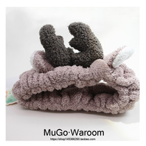 MuGo Japan GP Christmas elk hair with girl heart home wash face mask soft hair accessories