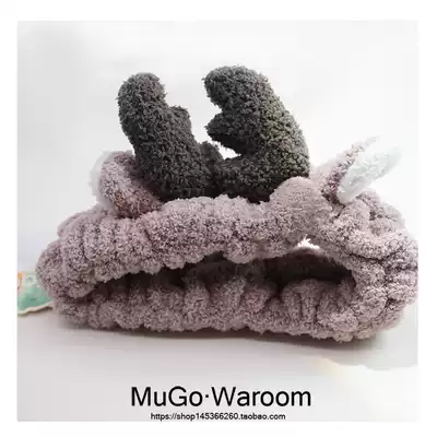 MuGo Japan GP Christmas elk hair with girl heart home wash face mask soft hair accessories