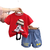 Летние нарукавники для мальчиков, детский комплект, короткий рукав