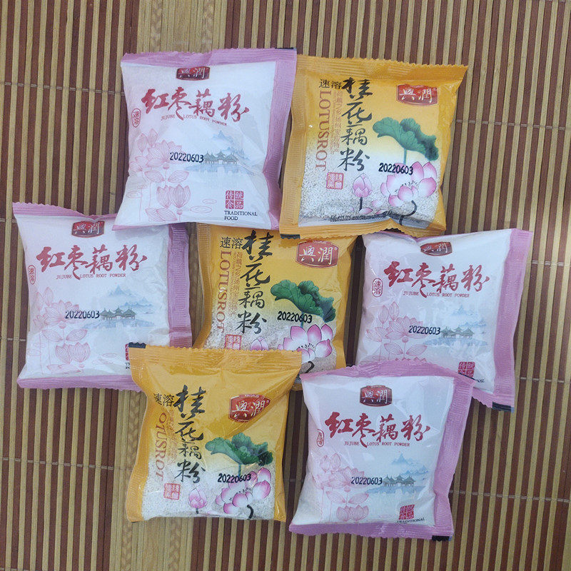 Bao Should Special Produce Red Date Osmanthus Lotus Seed Lotus Root Powder Spoon Instant Breakfast Pure Independent Small Bagged Rind 50 Bag