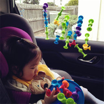 Suction-suction silicone gel Soft building block child suction buckle 100 vario parquet Puzzle Suction ball baby Travel Toys